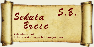 Sekula Brčić vizit kartica